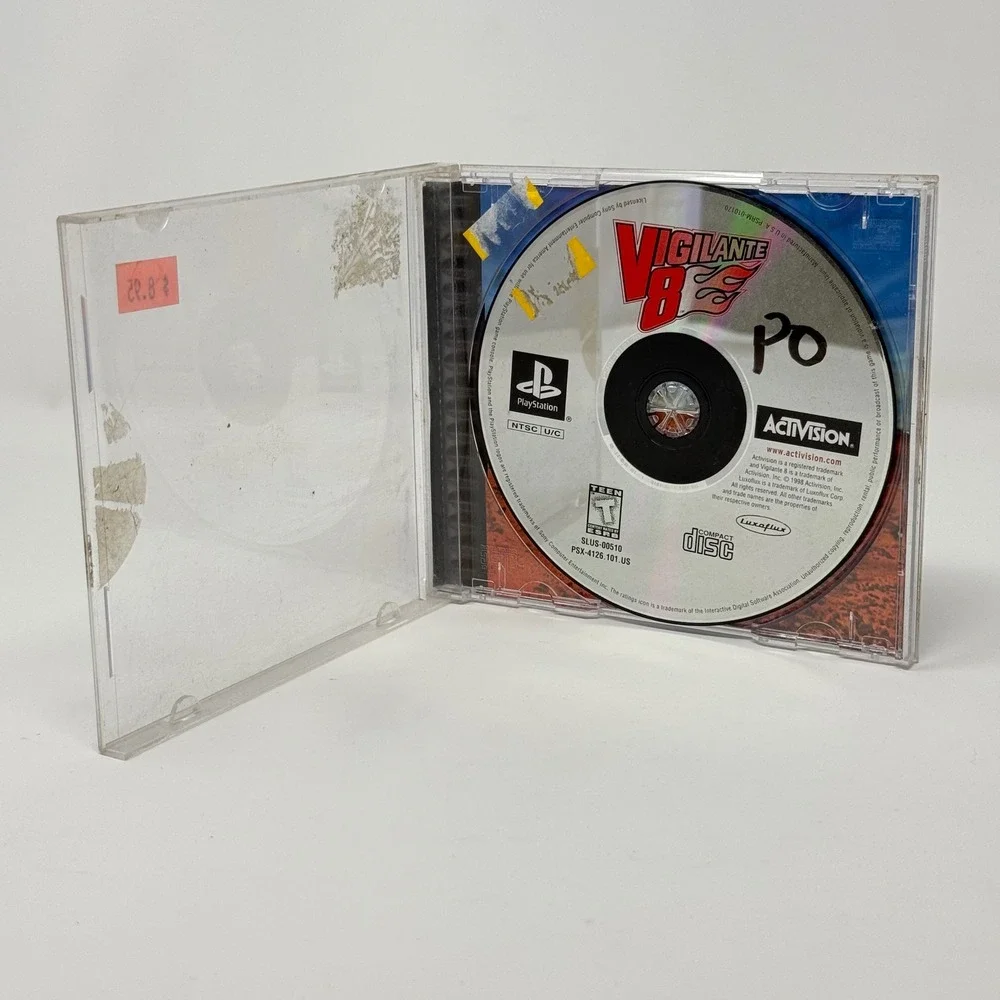 Vigilante 8 Sony PlayStation 1 PS1‎ 1998 Activision SLUS-00510 Black Disc Retro